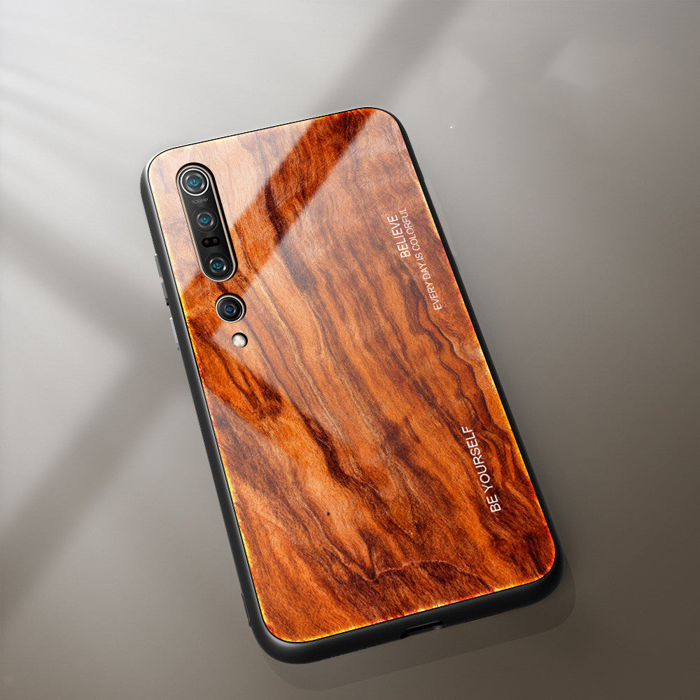 Wood grain glass phone case Wood grain glass phone case